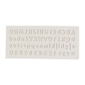 White silicone mold with 26 uppercase and lowercase letters plus numbers for fondant DIY - 2# / Gray