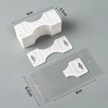 White minimalist accessory display cards 9x3.5cm with transparent self-adhesive OPP bags - 3.5*9cm Elastic Band Card - Card Only