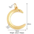 Golden crescent moon zircon pendant with top hanging loop for DIY jewelry making - Crescent Moon / Matte Gold