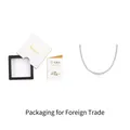 Collana tennis in argento s925 moissanite con certificato GRA e portagioie deluxe - 40cm+10cm / Collana in Moissanite Nera e Zirconia (Con Scatola a Cassetto e Certificato GRA)