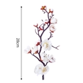 Branche de fleurs de pêcher artificielles blanches pour décoration de gâteau, 28 cm - Fleurs De Prunier D'anniversaire (blanches) 10 Pièces
