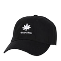 Gorra de béisbol de algodón negro con bordado de hoja de arce y GOLDPARKO - Negro