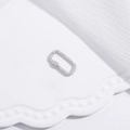 Chiusura rettangolare in argento S925 con pavé di cristalli per bracciali di perle - Tipo standard / Oro Bianco