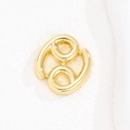 Detailed close-up of a golden puffed bubble Cancer zodiac sign necklace pendant - Cancer / Pendant Only (Without Chain)