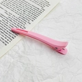 Pinza para el pelo rosa mate sin costuras en papel vintage para peinado y maquillaje - 11.8cm / Rosa Melocotón