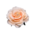 Champagne gradient silk rose flower clip with layered petals and green leaves - 11cm #8 Champagne
