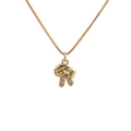 Elegante collar dorado con un colgante brillante en forma de nube y circonitas - Colgante de Nube