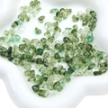 Irregular green teardrop acrylic beads in a white cloud ceramic tray for DIY jewelry - Transparent Dark Green