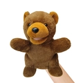 Marionetta a mano in peluche marrone giocattolo interattivo per bambini divertente - Orso / 25cm