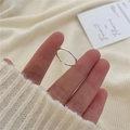 925 sterling silver open ring featuring a unique bamboo knot design in silver finish - Silver Bamboo Open (JZ0193)