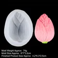 Stampo in silicone per dolci a forma di tulipano rosa con specifiche dimensionali - Bocciolo / Trasparente