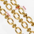 Goldene Edelstahl-Büroklammerkette mit Prägung für DIY-Schmuck in 6,5 mm Breite - Nr. 01 / 6.5mm Breite / Gold