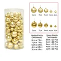 Set di 89 palline di Natale dorate opache e lucide per decorazioni di alberi festivi - Set Misto Oro (89 pezzi)