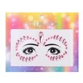 Pink teardrop and round face gems sticker for body decoration in professional packaging - Style DE-2-3 / Pink