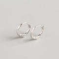 Elegante S925 sterling zilveren oorringen met een minimalistisch gedraaid touwontwerp in zilver - 925 zilver / Witgoud