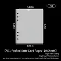 A5 size 1-pocket matte photo sleeve with 6-hole design and 0.1mm thickness - A5 1-Pocket Matte Pages 10 Sheets 8#