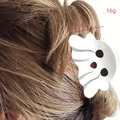 Ghost shaped hair claw clip for Halloween white hair accessory 7.2cm length for women - Little Ghost