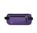 Purple RFID blocking waterproof travel waist bag with two zippered compartments - Purple
