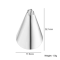Star-shaped stainless steel piping nozzle for baking, 32.1mm height and 17.6mm diameter - Pattern 33