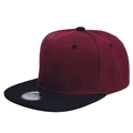 M (56-58cm) Wine Red Top Black Brim