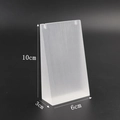 Frosted acrylic jewelry stand with 10x6x3cm dimensions and stable prism design - Medium Full Brushed 6*3*10CM