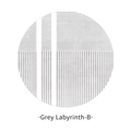 Tapis rond moderne avec motif géométrique Grey Maze-B pour salon ou chambre à coucher - Diamètre 140CM / Rond Mystère Gris B