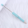 Creative DIY beaded ballpoint pen in mint green with unique speckled texture design - Eco Light Blue