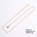 Rose gold stainless steel link chain with lobster clasp and extension, 40+5cm length - Rose Gold Chain (P00013-8)