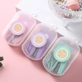 Pastel macaron stationery set including a mini stapler and paper clips in a clear case - Stapler Set