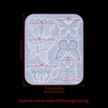 Translucent butterfly silicone mold for DIY hairpins featuring six varied wing patterns - Butterfly Hairpin Mold-FS#03