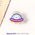 Cute acrylic astronaut rabbit space ship snack clip for paper organization 3.8x2.5cm - Spaceship