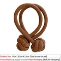 Brown braided elastic hair tie with spherical knot design, 17cm long, high elasticity - 5# Brown Knotted Hair Tie