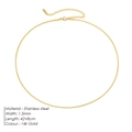 Elegante 1,5 mm Edelstahl-Schlangenkette mit hochwertiger 14-karätiger Vergoldung - 1.5mm x 42+8cm / Gold