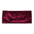 Elegant wine red velvet twisted headband featuring a stylish central knot design - Burgundy