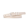 Ceinture fine Y2K beige clair pour femme avec boucle ardillon argentée pour jeans et jupes - Beige