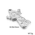 Silver Virgin Mary pendant charm, 25x15mm titanium steel religious jewelry piece - Steel Color Virgin Mary Portrait Style(KLJ2631-Z) / 25*15mm
