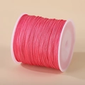 0.8mm rose pink nylon cord on a spool for handmade bracelets and jewelry making - Rose Red