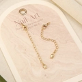 Detail of 18k gold plated extension chains with lobster clasp and tulip pendant charms - No.6 Gold Plated Tulip