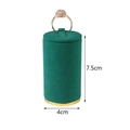 Dark green microfiber velvet ring display stand with gold base rim for jewelry shops - Large / Green