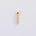 Golden stainless steel alphabet pendant accessory for DIY jewelry making - I (Bracelet Accessory) / Gold