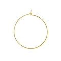 Polished gold round earring hoop accessory for DIY jewelry making and glass charms - 20mm / Gold