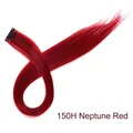 Single piece straight clip-in hair extension in vibrant aquaman red color for women - Deep Red (150H)