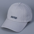 Hellgraue Baseballkappe aus Baumwolle mit blauer SURFING Bestickung und Schirm - M (56-58cm) / Grau