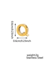 18k gold plated stainless steel initial Q heart pendant for necklaces, 0.6cm minimalist charm - Letter Q Pendant