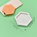 Molde de silicona geométrico hexagonal para manualidades con medidas detalladas - Estilo de rayas hexagonales (3)