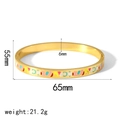 Guide des tailles détaillé pour bracelet émaillé plaqué or 18K avec diamètre de 65mm - Motif de Lettres Arc-en-ciel (TB7032-10)
