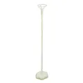 White plastic balloon stand kit with plum blossom base and support rod for party decor - White