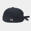 Gorro docker negro de algodón con bordado lit y correa ajustable estilo urbano - lif-Negro