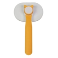 Spazzola ergonomica per animali arancione e bianca con design a orecchie di gatto - Scatola a Colori / Arancione