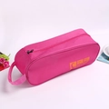 Rose red waterproof travel shoe bag with handle and zipper closure for storage - Rose Red
